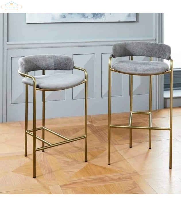 Ghế bar xi mạ vàng